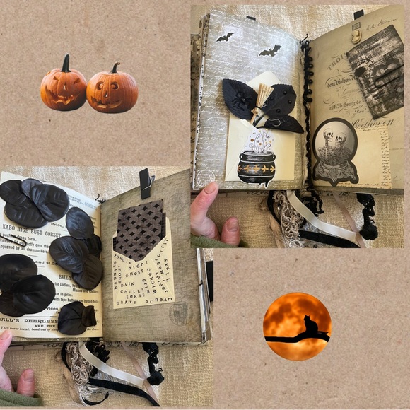 Haloween Junk Journal Homemade. 54 pages. 5x7 - Picture 9 of 15